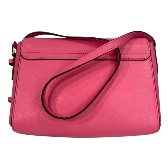 Marc Jacobs Medium Commuter Leather Designer Pink Gold Crossbody Flap Bag Purse - Picture 9 of 17